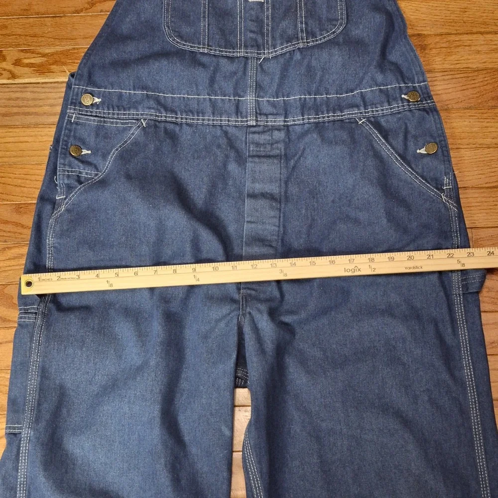Vintage Sears Denim Overalls Mens 40x30 Blue Workwear Union Made Grunge USA